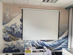 Papier peint décoratif personnalisé La Grande Vague de Kanagawa d'Hokusai