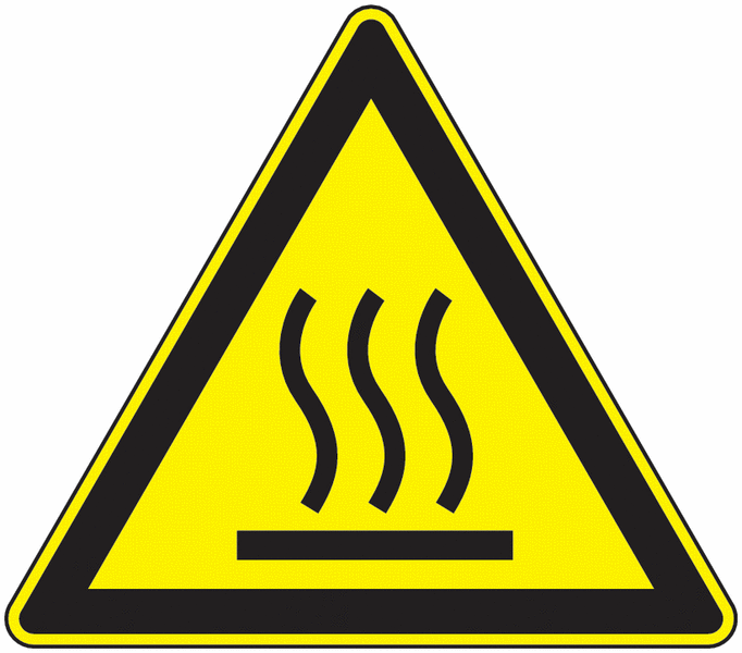 Panneau pictogramme danger haute température